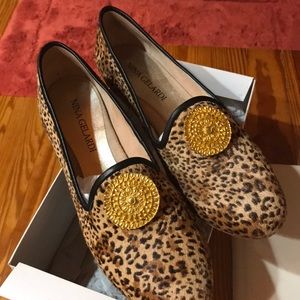 Leopard Calves hair loafer